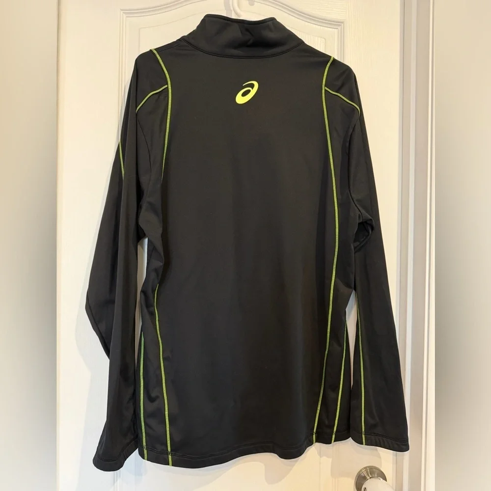 ASICS Men's Performance Jacket in Black with Lime Highlights